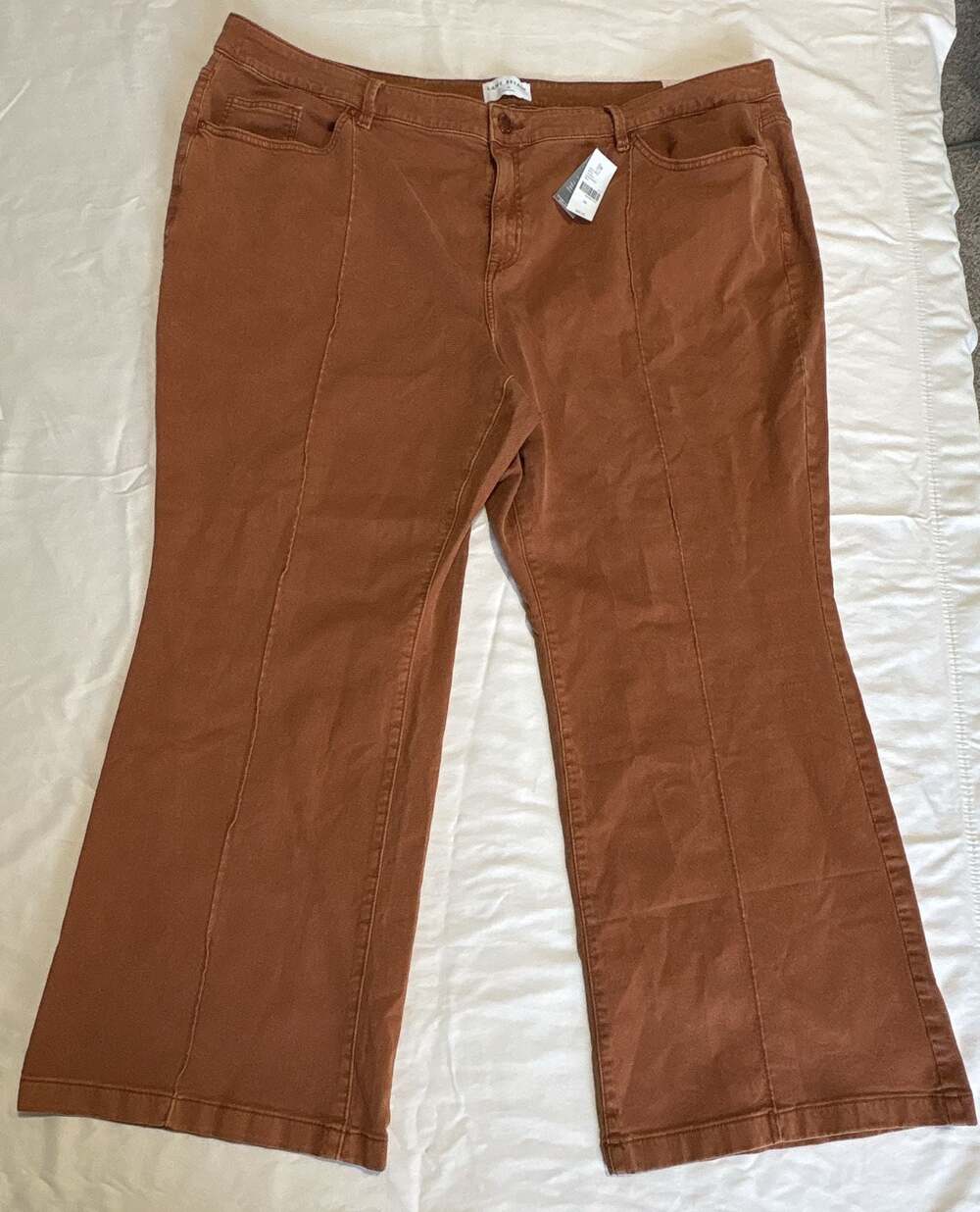 Lane Bryant Signature Fit Flare Jeans Size 28 Brown Wide Leg